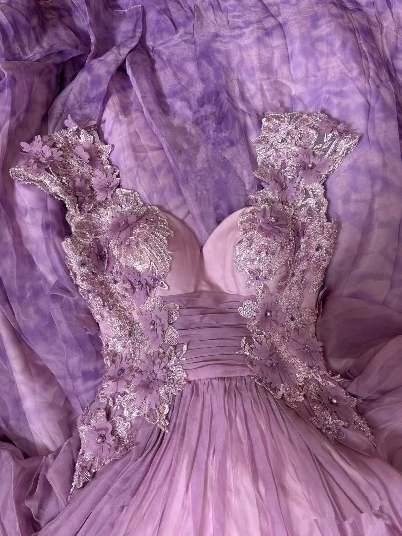 Sweetheart Flowers Chiffon Long Prom Dress,Long Evening Gowns