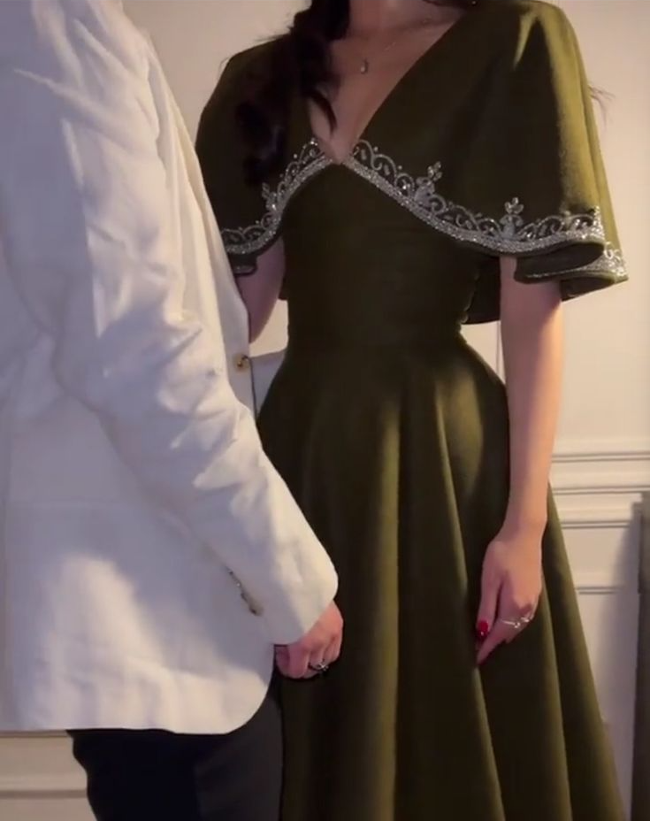 Elegant A line Prom Dress,Green Evening Dress Formal Prom Gown
