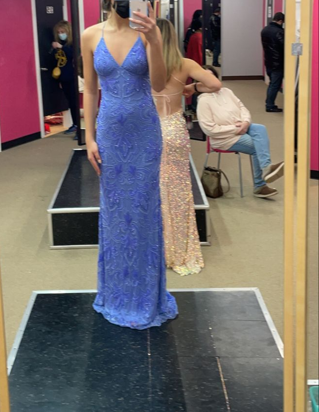 Blue Long Prom Dress, Elegant Evening Party Dress
