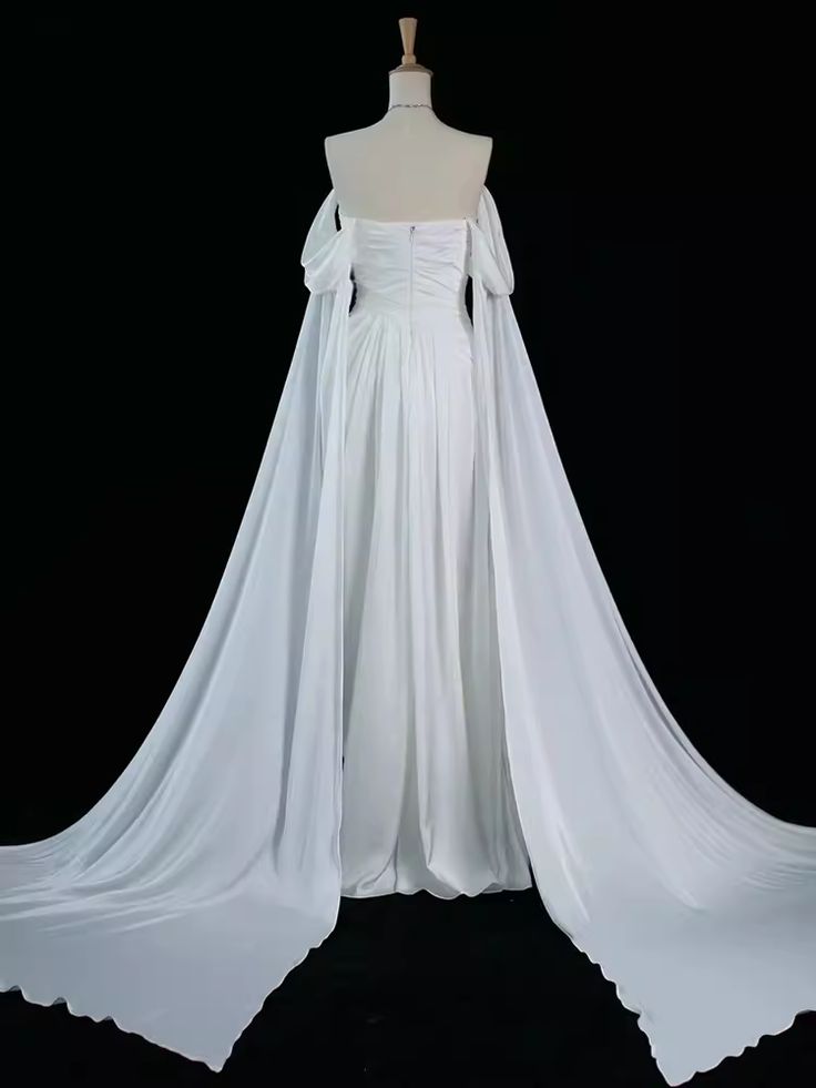 Elegant Satin Prom Dress, Draped Bodice Formal Evening Dress