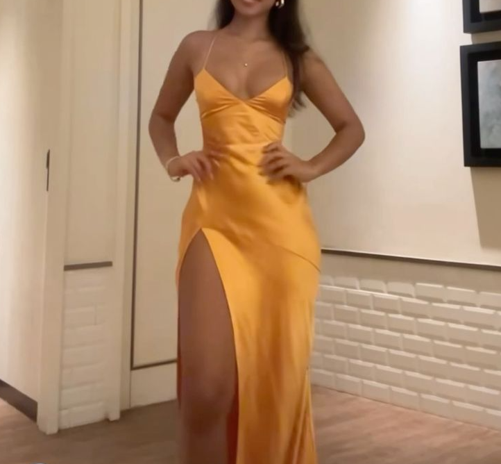 Spaghetti Straps Long Prom Dress Sexy Evening Party Dress