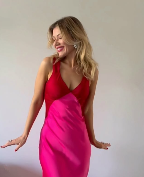 Chic Splicing V Neck Sheath Long Prom Evening Dress