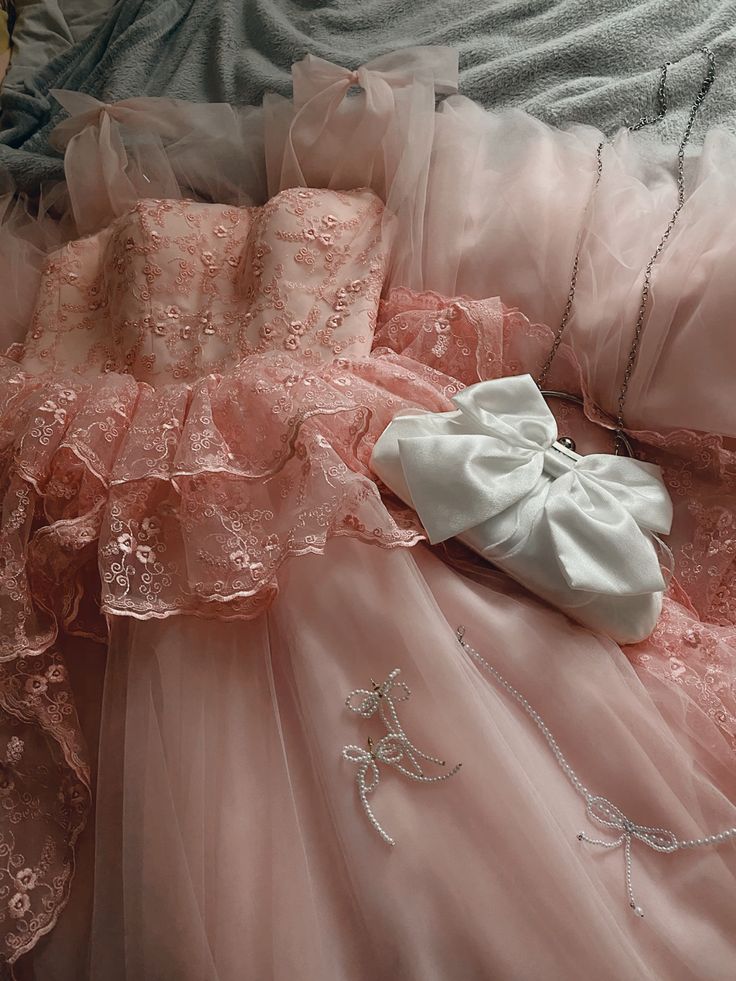 Pink Lace Tulle Prom Dress Sweet 15 Birthday Dress Evening Dress Party Dress