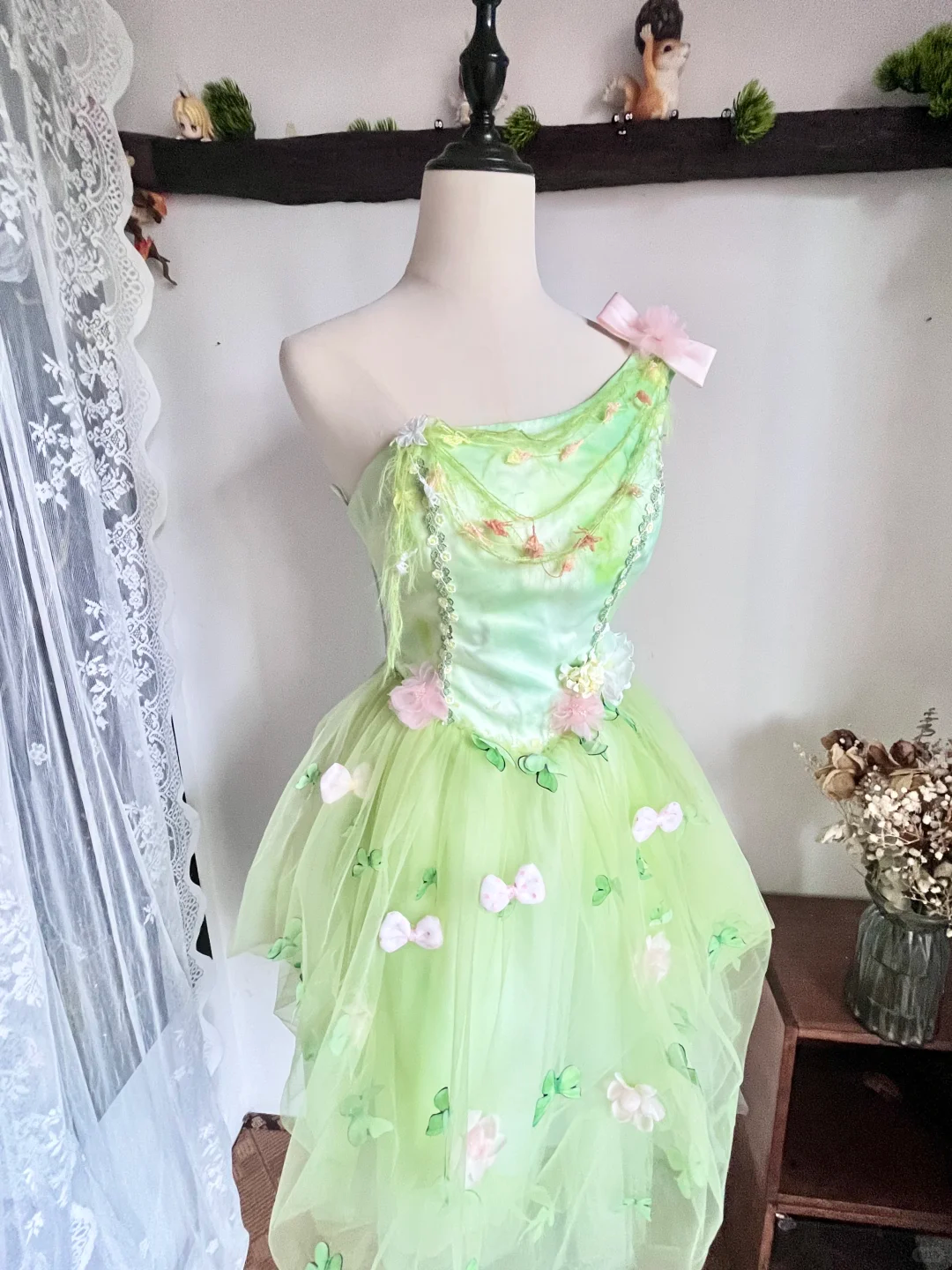 Beautiful Green One Shoulder Short Birthday Dress Mini Homecoming Dress