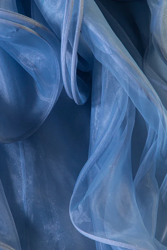 Gorgeous Sky Blue Ruffle Prom Dress Ball Gown Princess Sweet 16 Dress