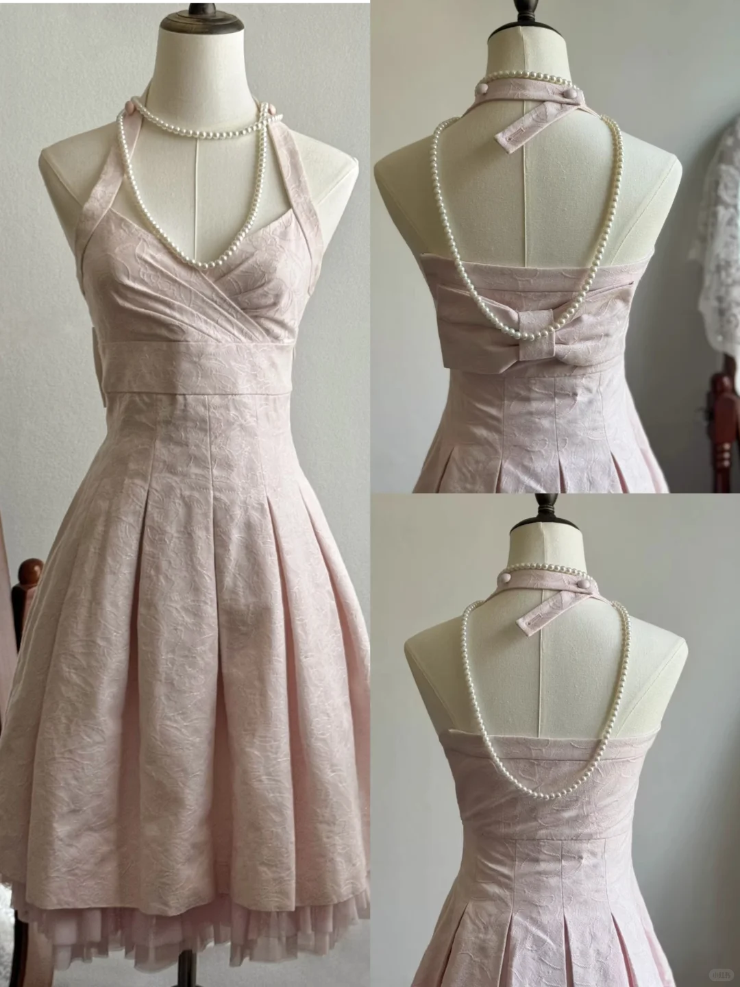 Classy Pink Halter V Neck A Line Short Birthday Outfits Formal 7th Grade Homecoming Dress