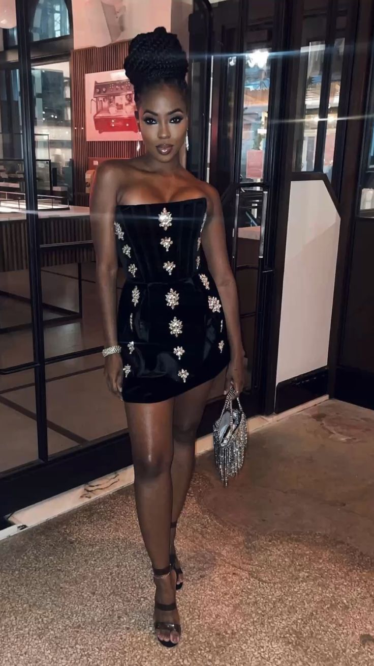 Rhinestone Corset Mini Dress,Shiny Party Dress