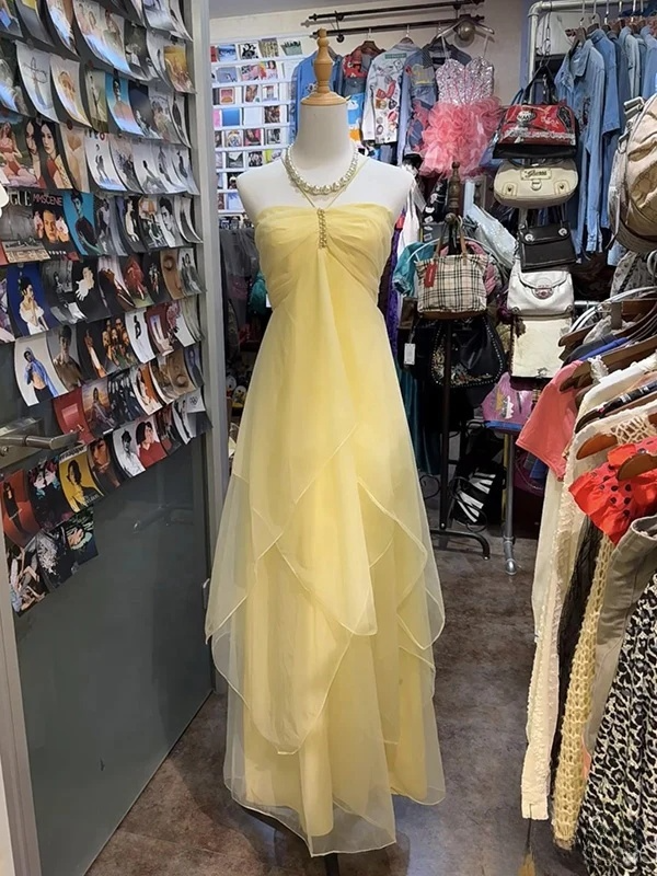 Sleeveless A-line Tulle Long Prom Dresses For Party Online