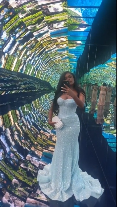 Light Blue Mermaid Long Prom Dresses Formal Evening Dress