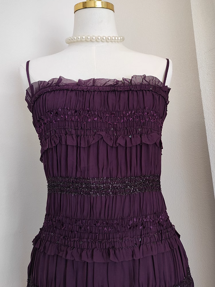Sexy Sheath Spaghetti Straps Grape Sleeveless Party Dress Holiday Birthday Dresses For Women