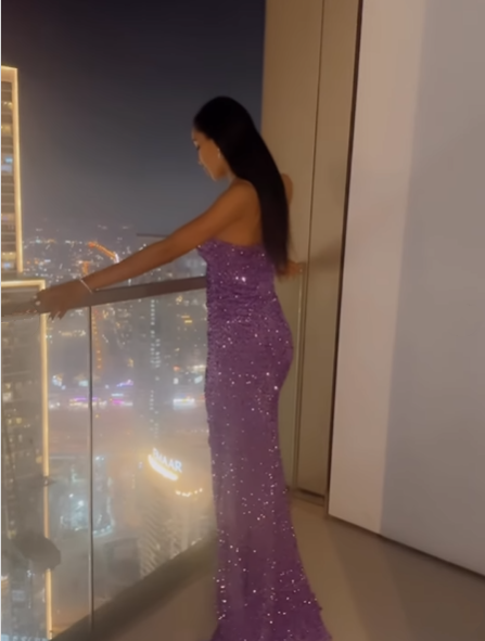 Sparkly Purple Strapless Sequin High Slit Mermaid Evening Dress Long Wedding Guest Dress Party Dress