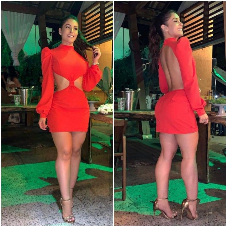 Fashion Red Long Sleeves Party Dress,Red Homecoming Dress