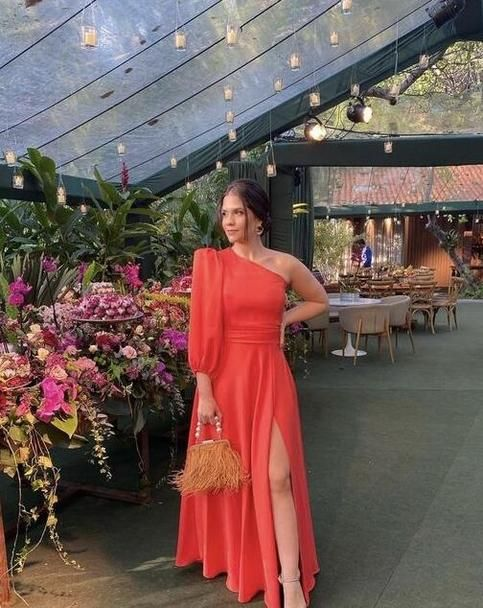 Charming A Line Long One Shoulder Prom Dress