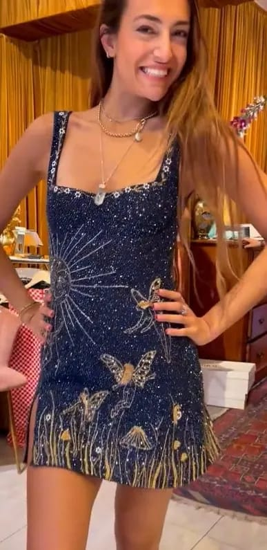 Gorgeous Navy Blue Sequin Sheath Cocktail Dress Short Slit Homecoming Dress Birthday Outfits