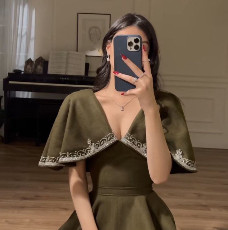 Elegant A line Prom Dress,Green Evening Dress Formal Prom Gown