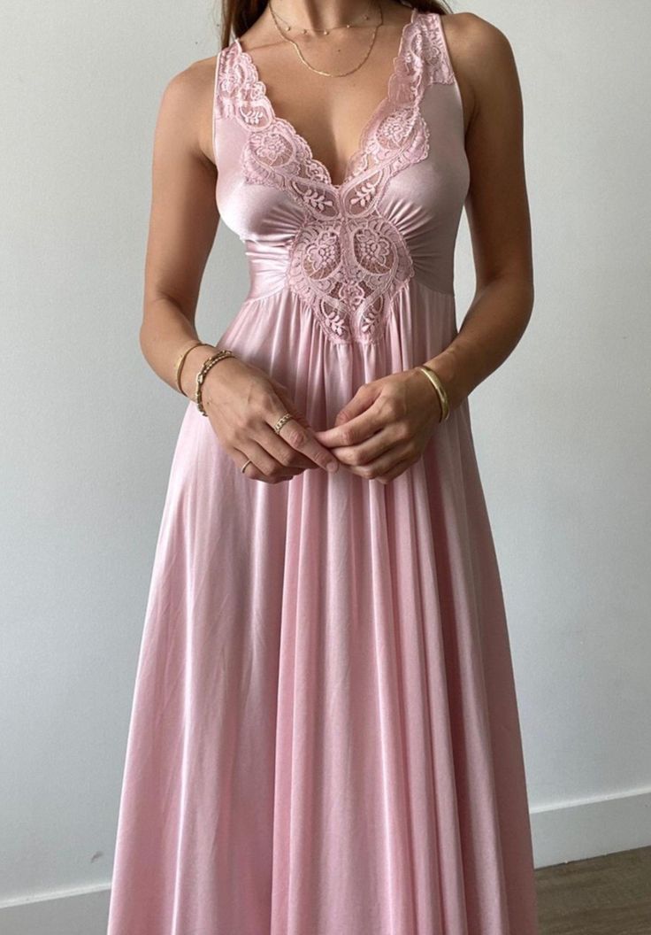 Pink A line Prom Dress,Lace Evening Dress Formal Prom Gown