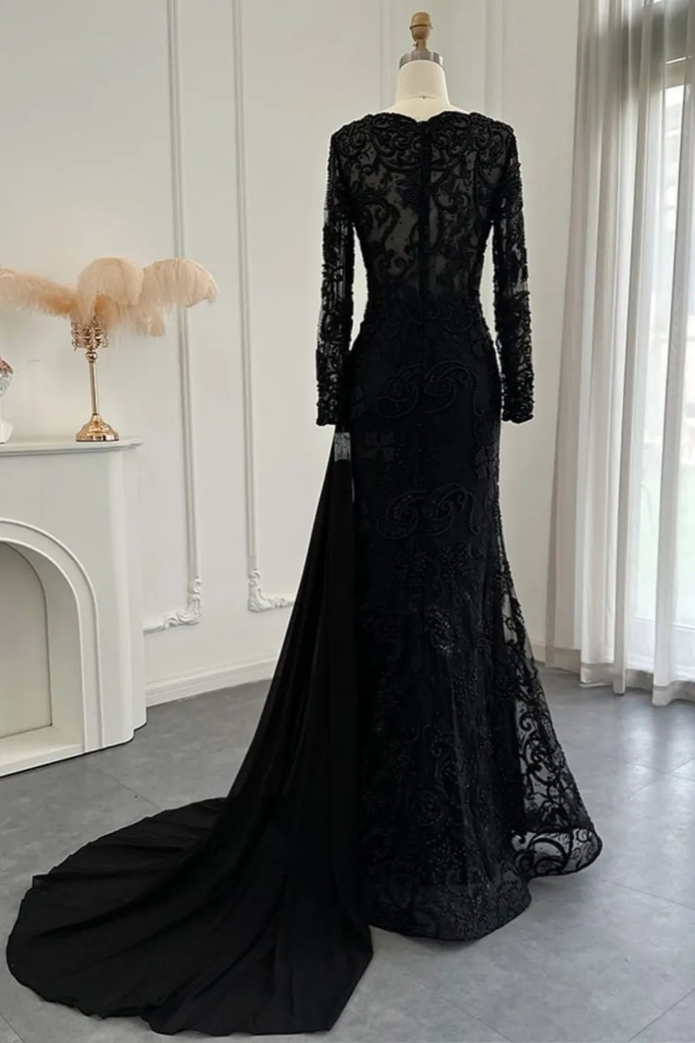 Black Long Prom Dress evening Formal Dress