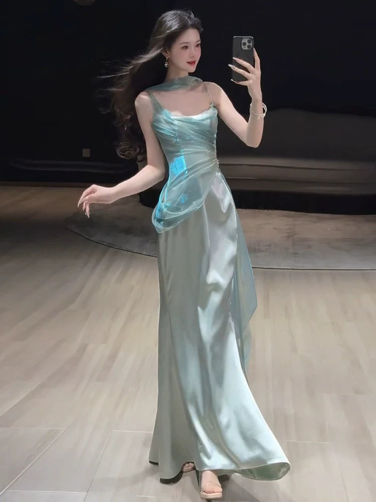 Mermaid Long Prom Dress Sexy Evening Dresses