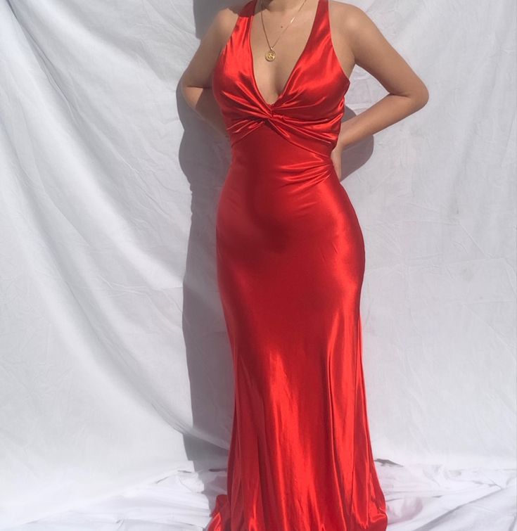 Red Long Formal Dress Evening Prom Dresses