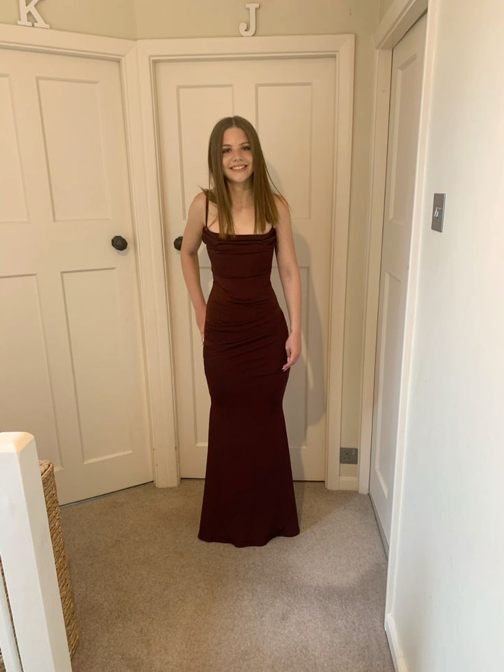 Burgundy Long Prom Dress Formal Graduation Evening Dresses