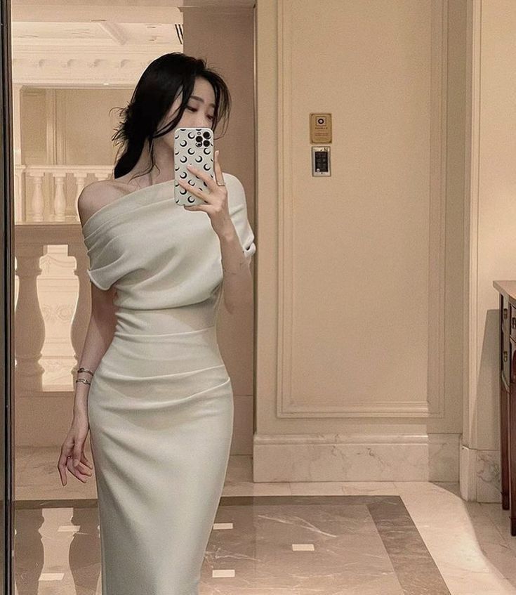 Asymmetric stretch pleated dress Women Evening dress fashion party dress