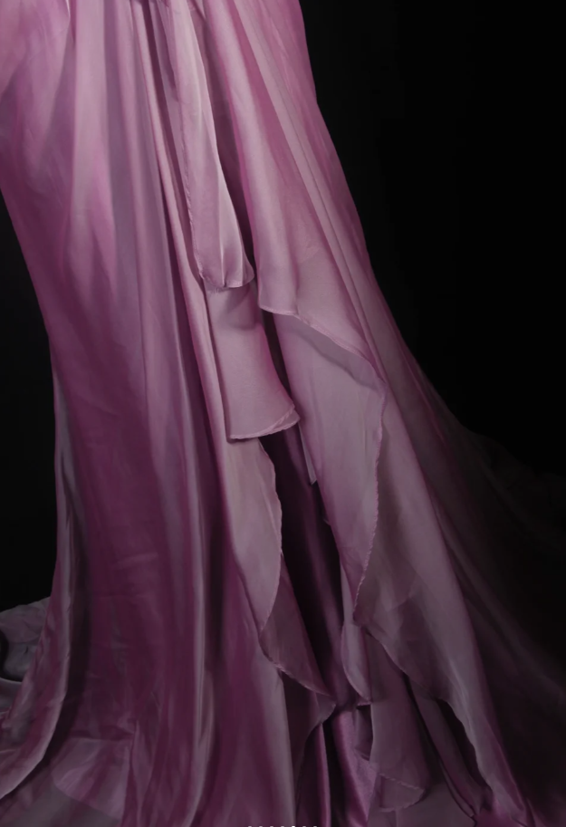 Pretty One Shoulder Chiffon Satin Mermaid Long Wedding Guest Dress Formal Birthday Party Dress With Appliques