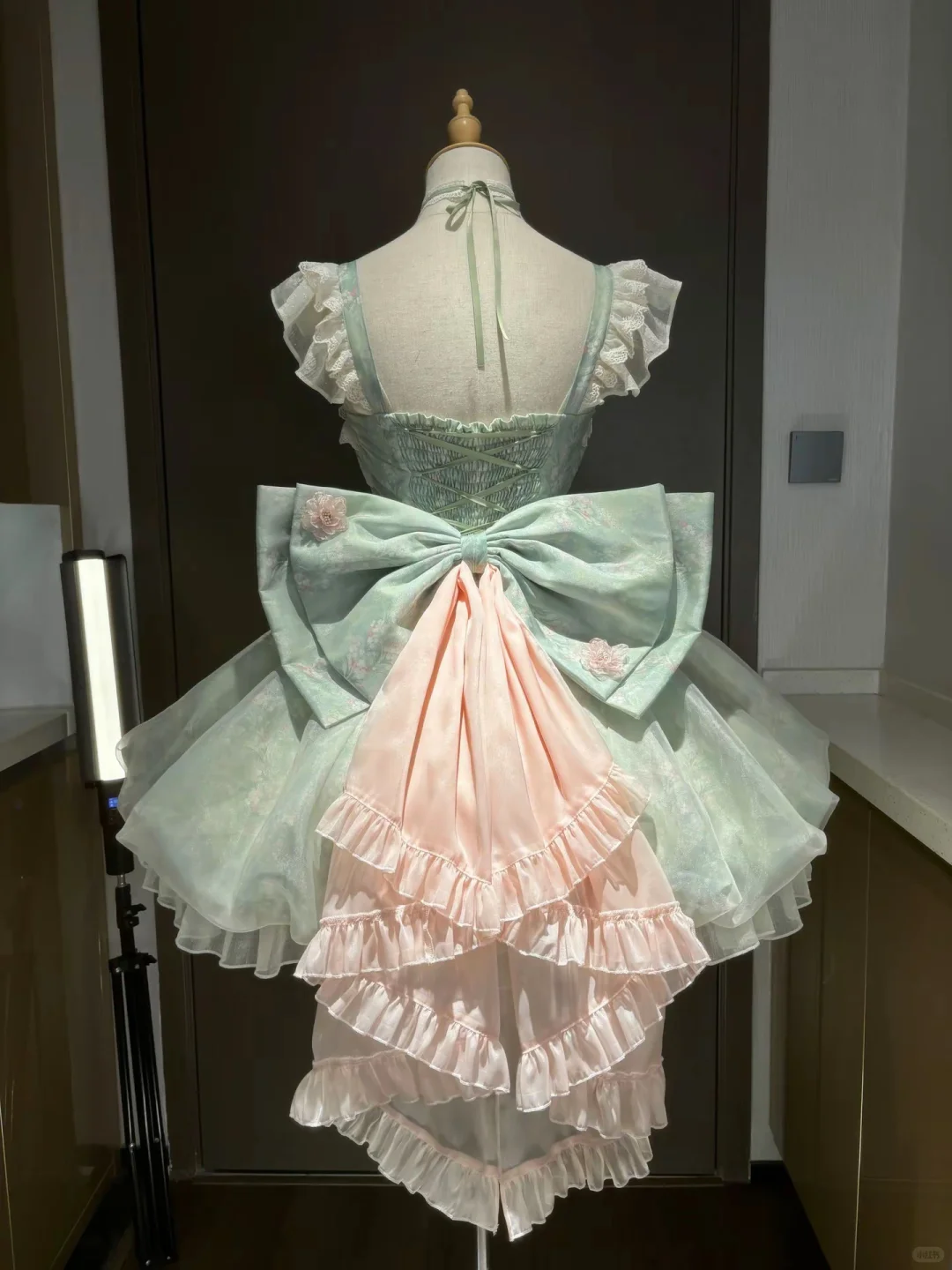 Cute Green Chiffon Lolita Birthday Dress Short Holiday Dress