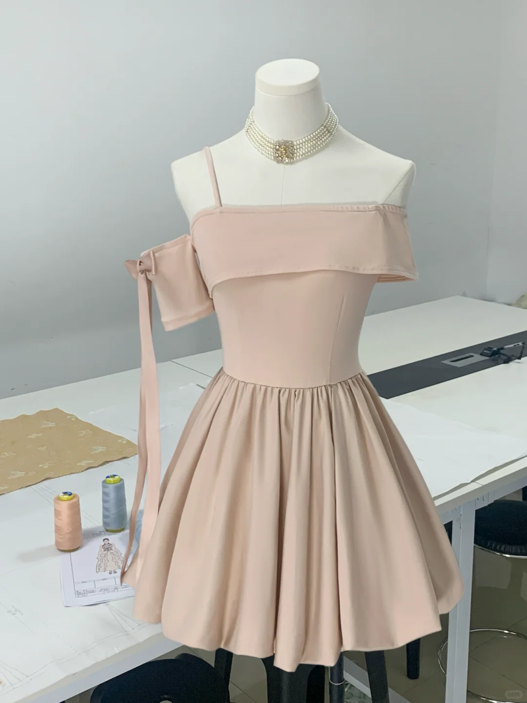 Elegant Off The Shoulder Pink A Line Short Party Dress Homecoming Dress