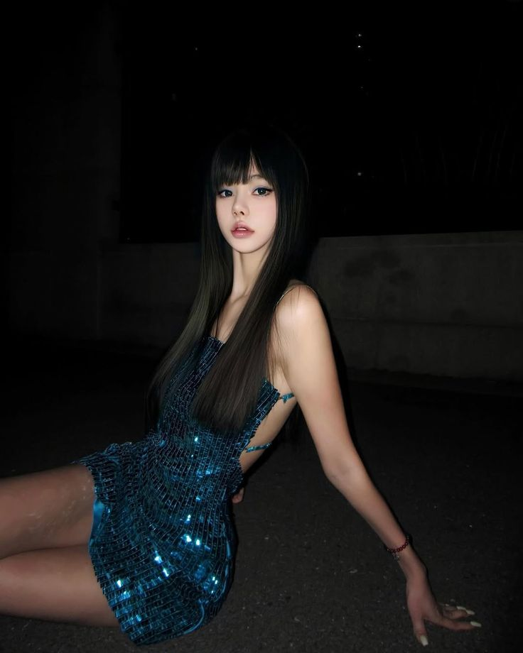 Sexy Blue Sequin Sheath Cocktail Dress short Birthday Dress