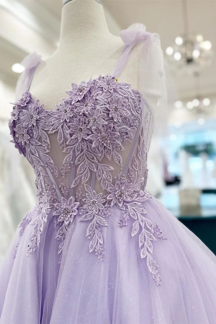 Pretty A-Line Lilac Appliques Beaded Sweetheart Short Homecoming Dress Prom Dress