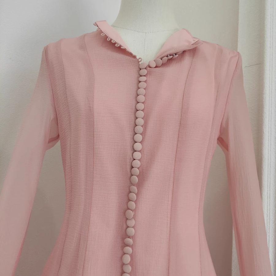 Cute Sheath Scoop Neckline Pink Long Sleeves Short Homecoming Dresses Birthday Outfits