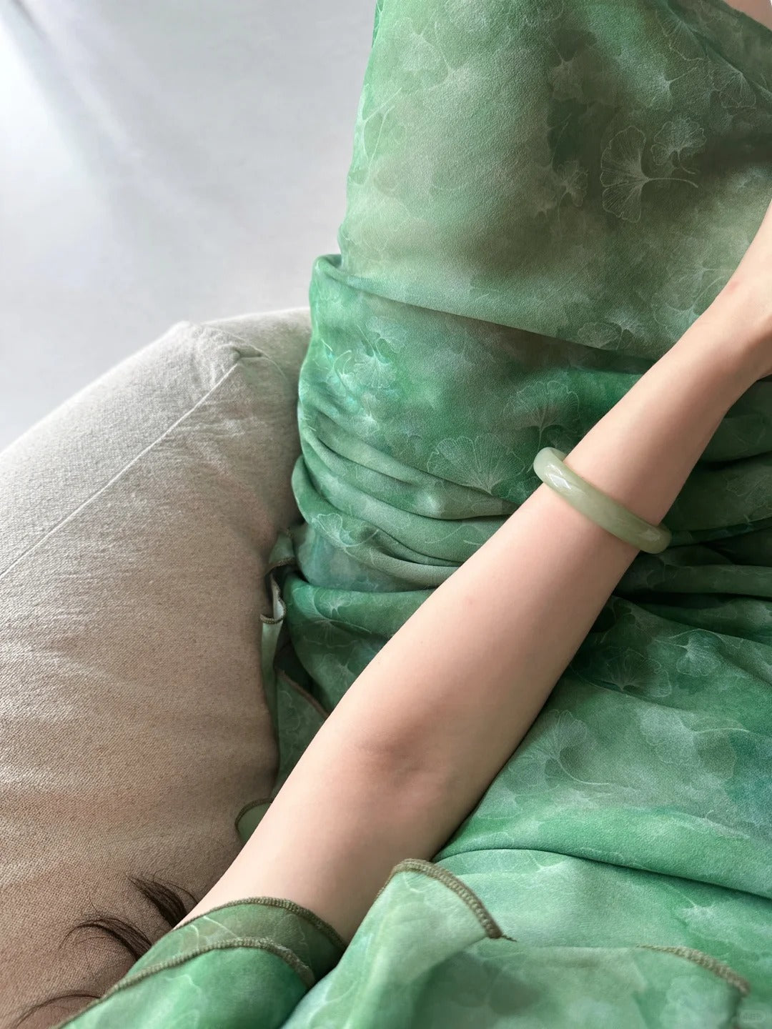 Elegant Dark Green Mermaid Ruffled Chiffon Long Prom Dress Evening Dress