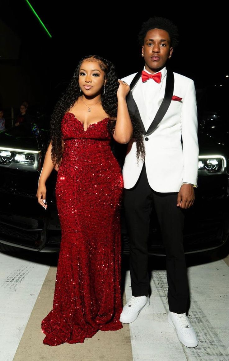 Red Sequins Mermaid Long Evening Prom Dress