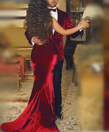 Velvet prom dresses,mermaid evening dresses,long formal dress,burgundy evening gowns,sweetheart prom dresses
