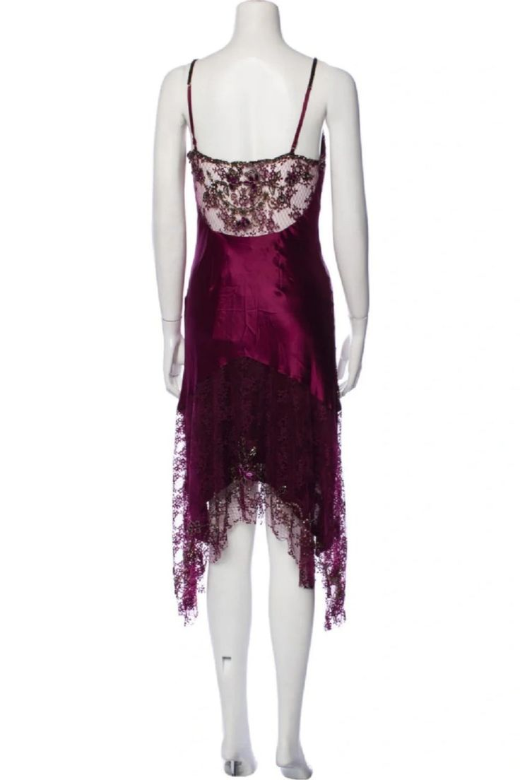 Gorgeous Spaghetti Straps Fuchsia Satin Lace Beaded Mermaid Long Evening Dress Formal Wedding Guest Dress