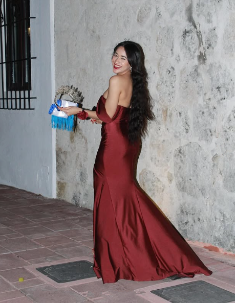 Classy Burgundy Off The Shoulder Evening Dress Prom Dress,Mermaid Party Dress