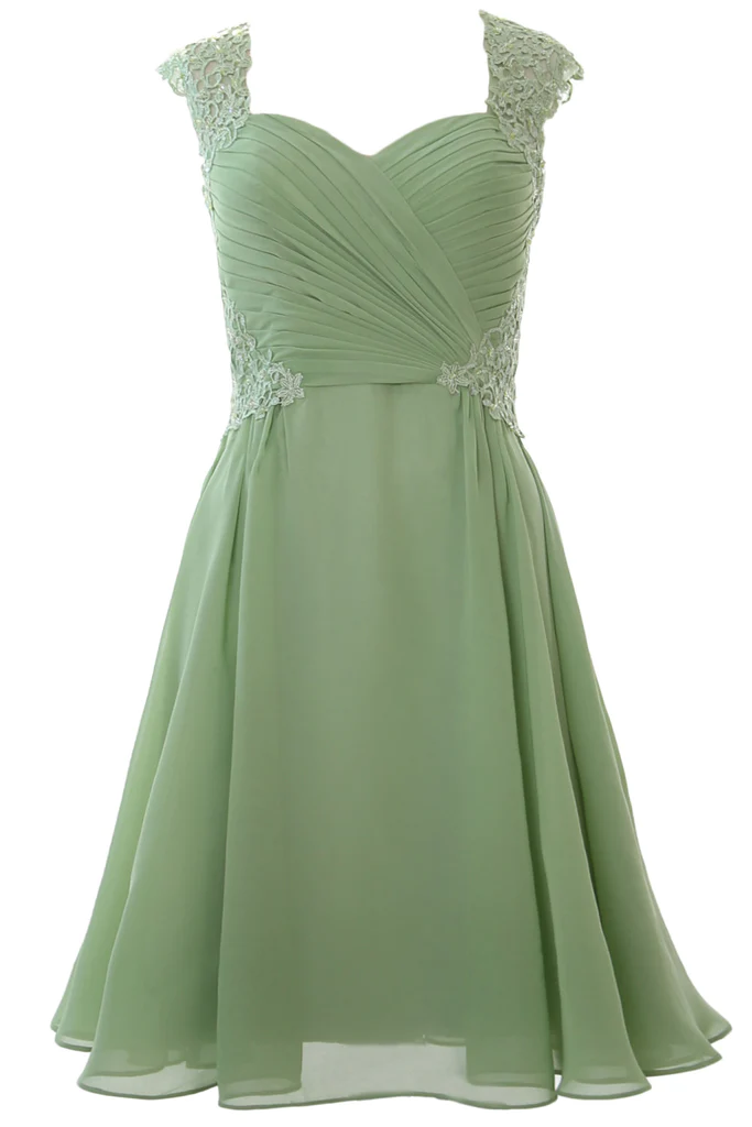 Women Cap Sleeve Cocktail Dress Short Wedding Party Formal Gown Party Dress