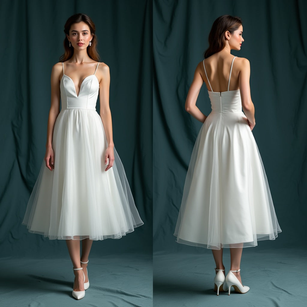 Custom Made Long Sleeve Wedding Dress Handmade Tulle Bridal Gown