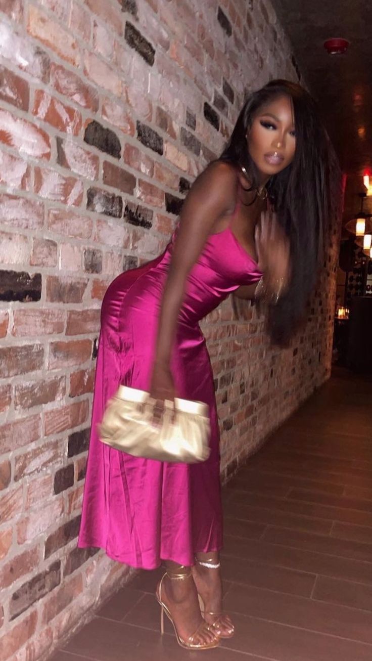 Hot Pink Simple Prom Dress Evening Party Dress