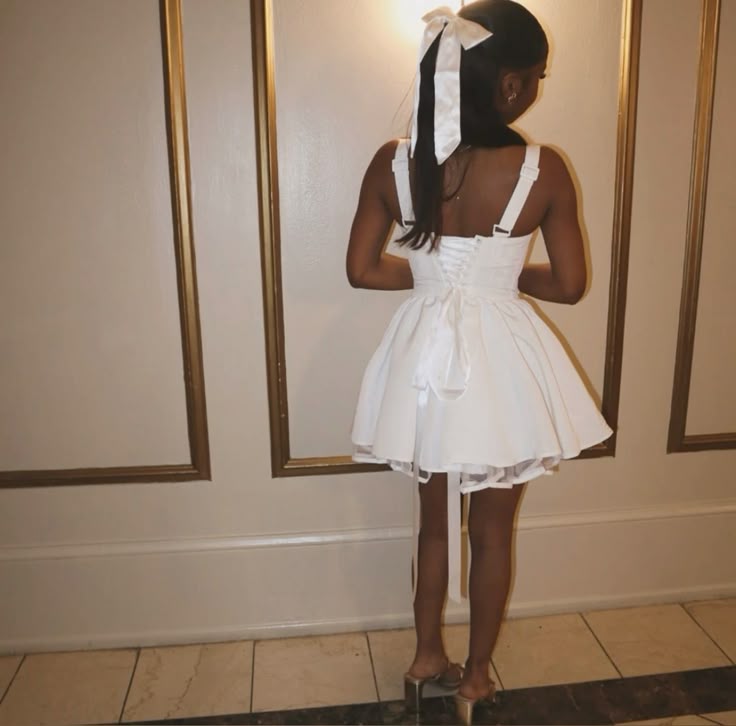 White A Line Homecoming Dress Short Party Dress