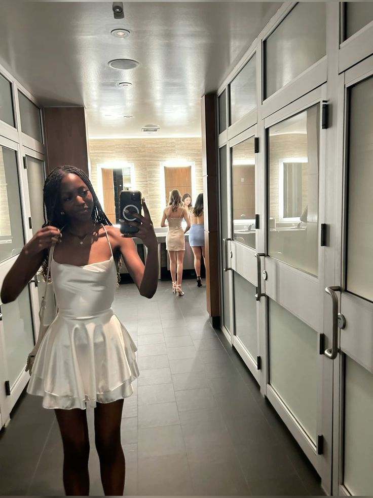 Spaghetti Straps White Homecoming Dress Short Party Dress