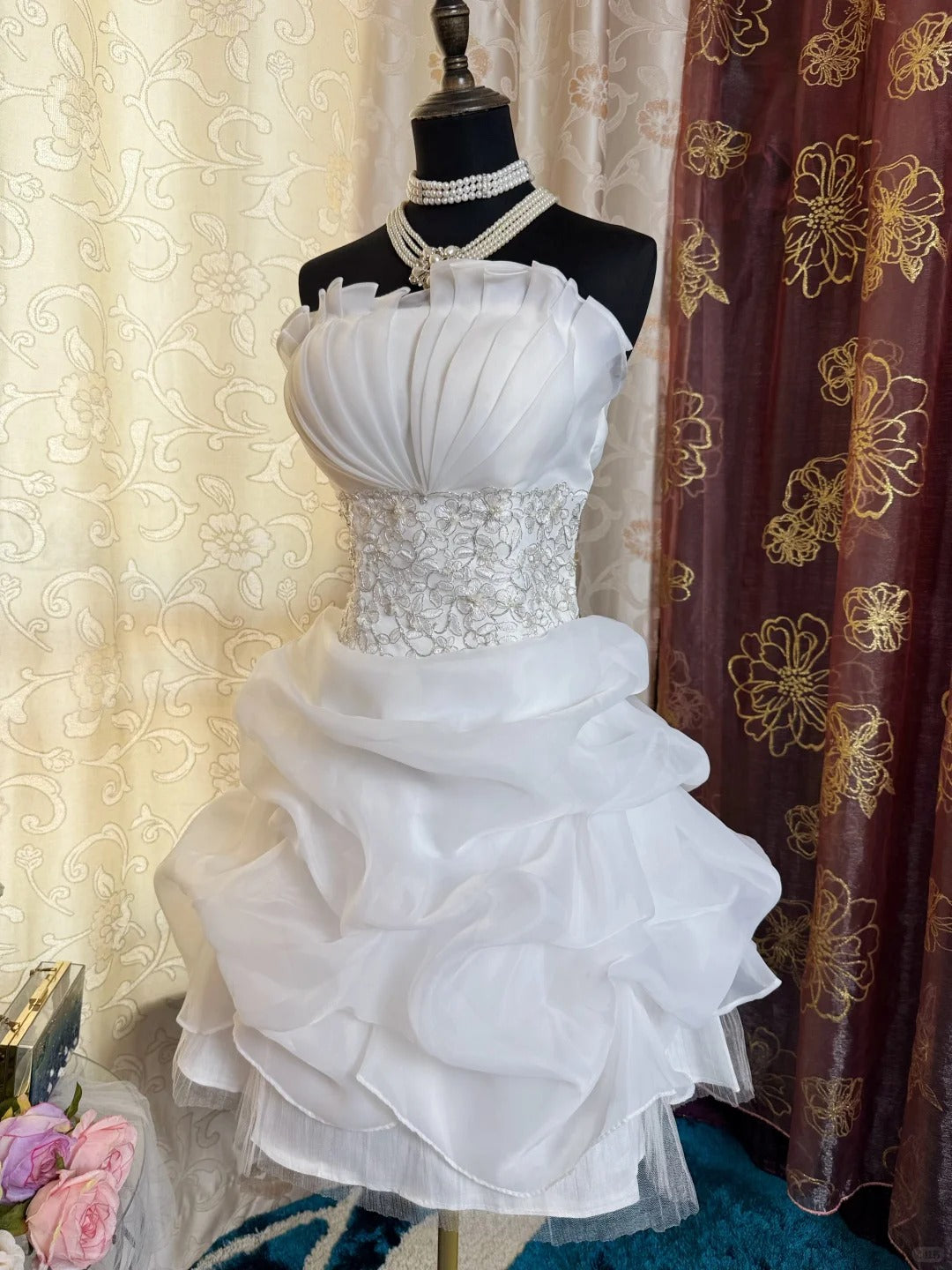 White Birthday Outfit Short Evening Dress Short Party Dress Vintage Homecoming Dress