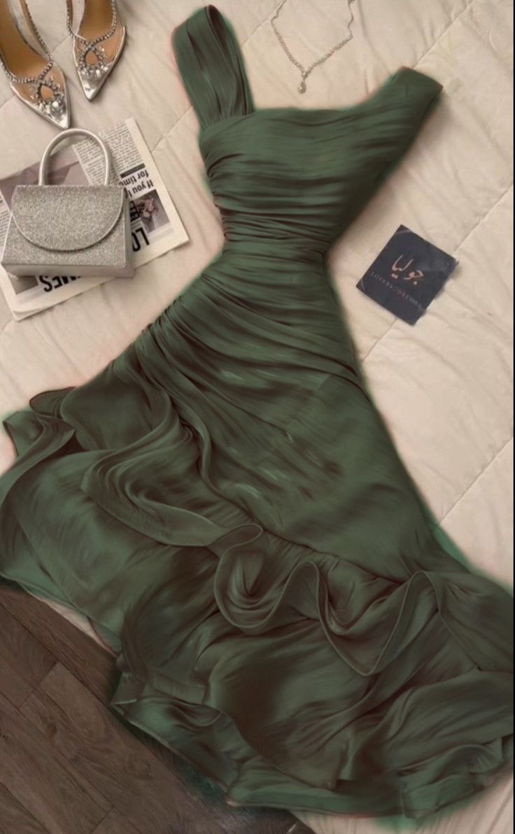 Green Irregular length Evening Party Dresses Cocktail Dresses