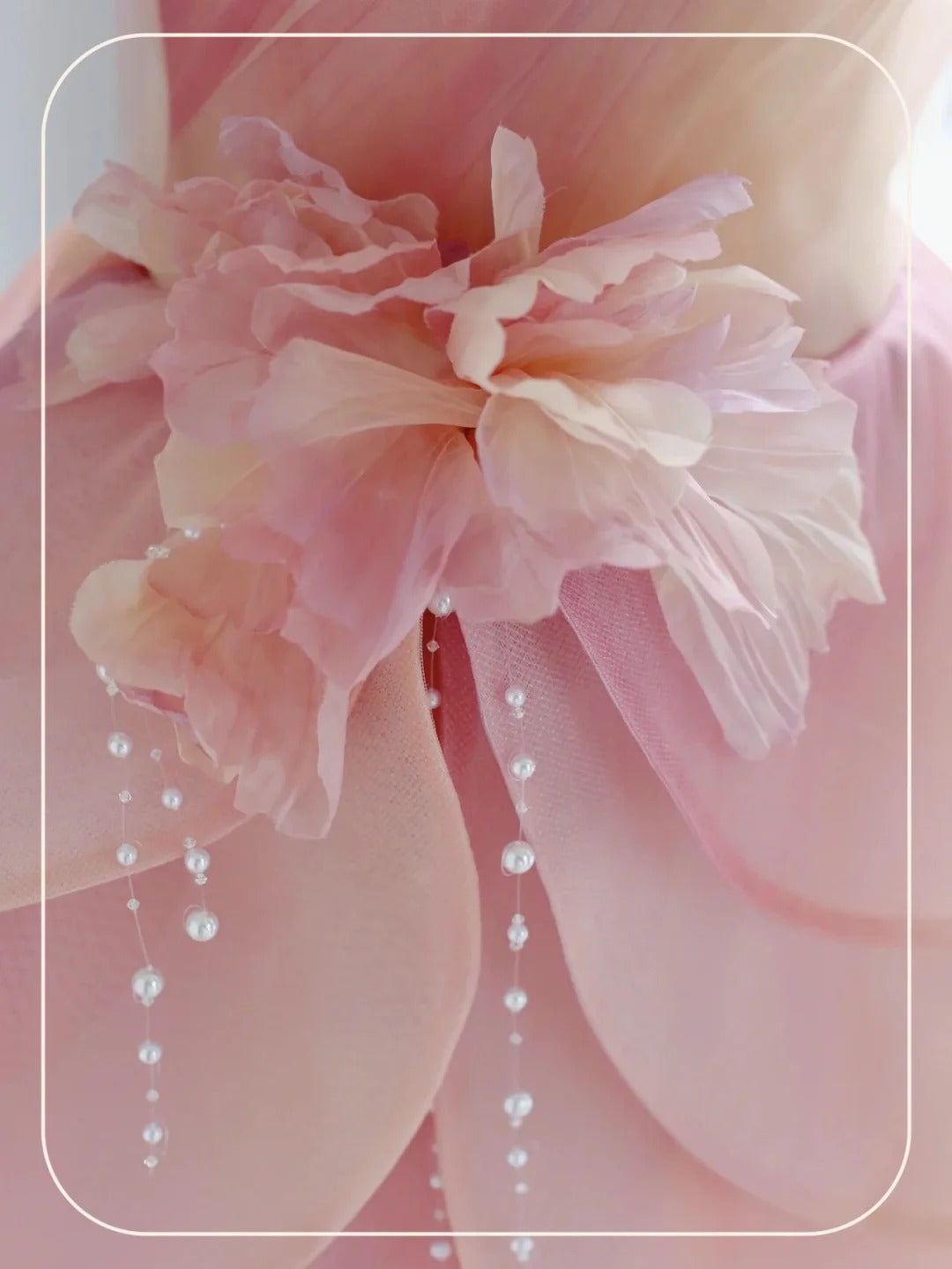 Elegant Formal Dress with 3D Flowers, A-Line Evening Party Dress