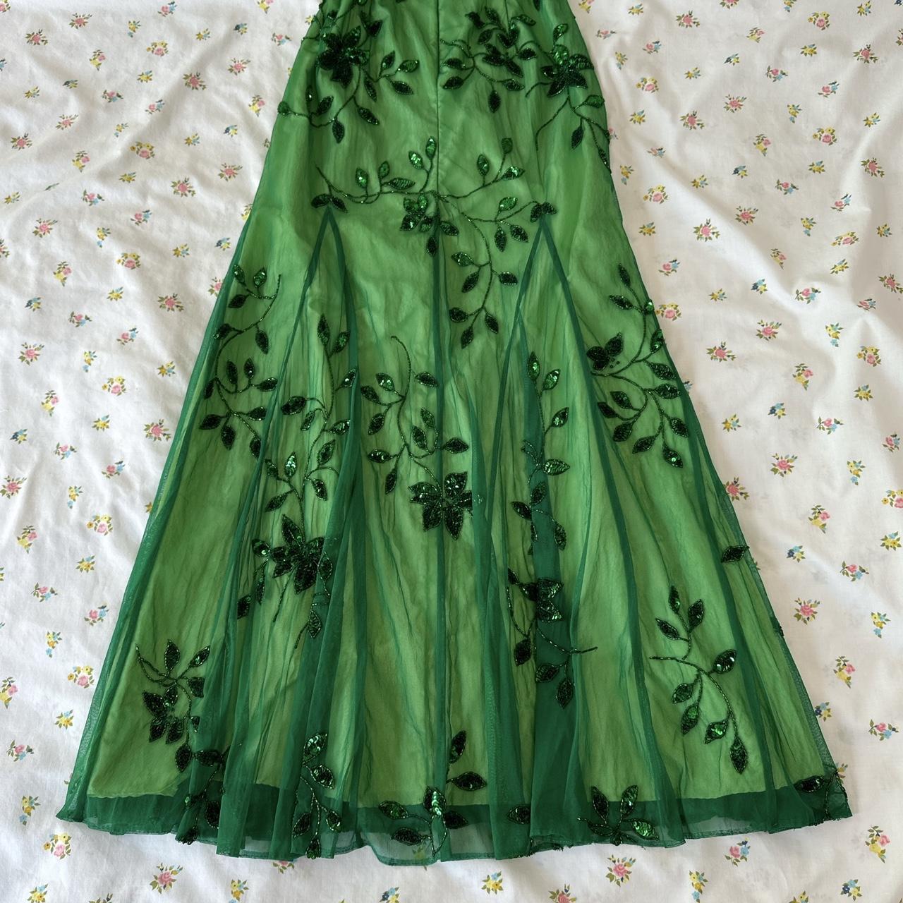 Vintage Women's Green Prom Dress Formal Dress Evening Party Dresses
