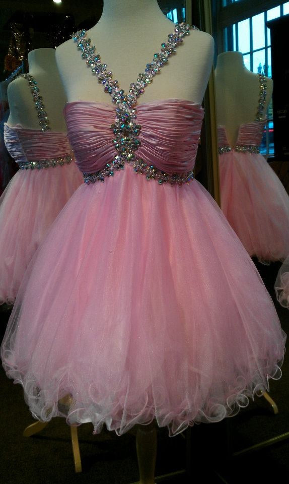 Pink Short Evening Dress Homecoming Dress Short Party Dress