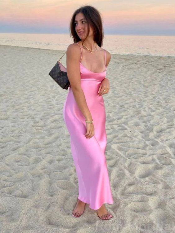 Sexy Spaghetti Straps Mermaid Long Evening Prom Dress