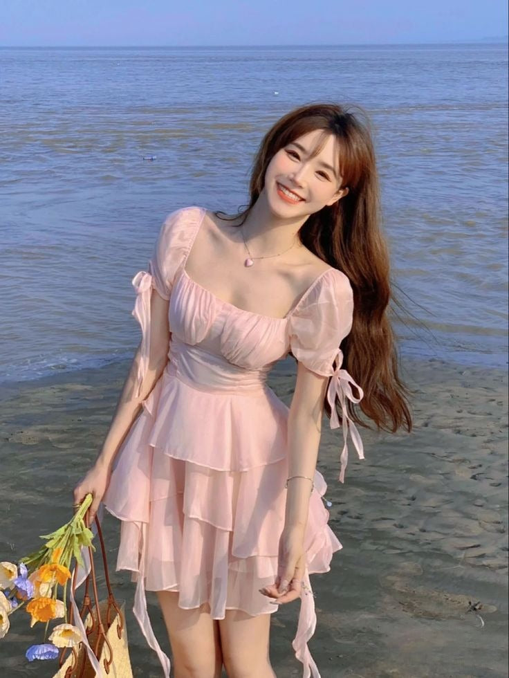 A Line Pink Short Prom Dress Birthday Party Dress Homecoming Dress