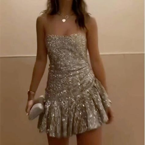 Vintage Sheath Strapless Layered Ruffle Mini Dresses Sequin Homecoming Dress