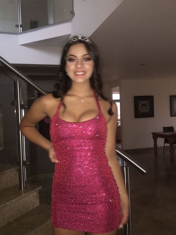 Sparkly Sequin Cocktail Dresses Women Sheath Short Prom Dress Homecoming Dress